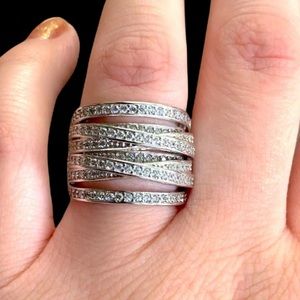 STERLING SILVER CUBIC ZIRCONIA RING